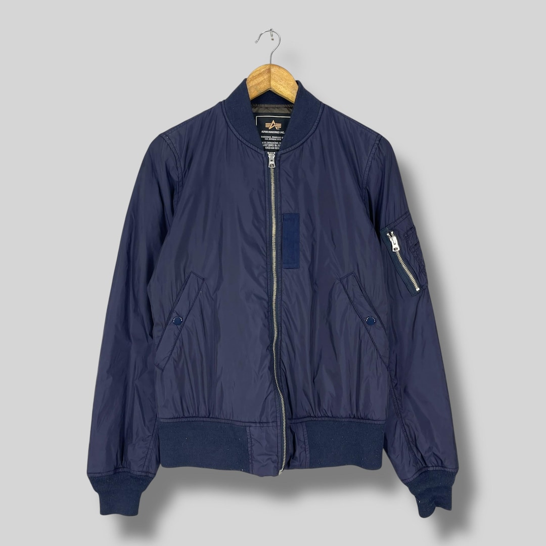Vintage 1990s ALPHA INDUSTRIES Bomber Fight Jacket Medium Alpha