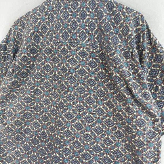 Vintage Floral Paisley Shirt Medium 1990s Abstrac… - image 7