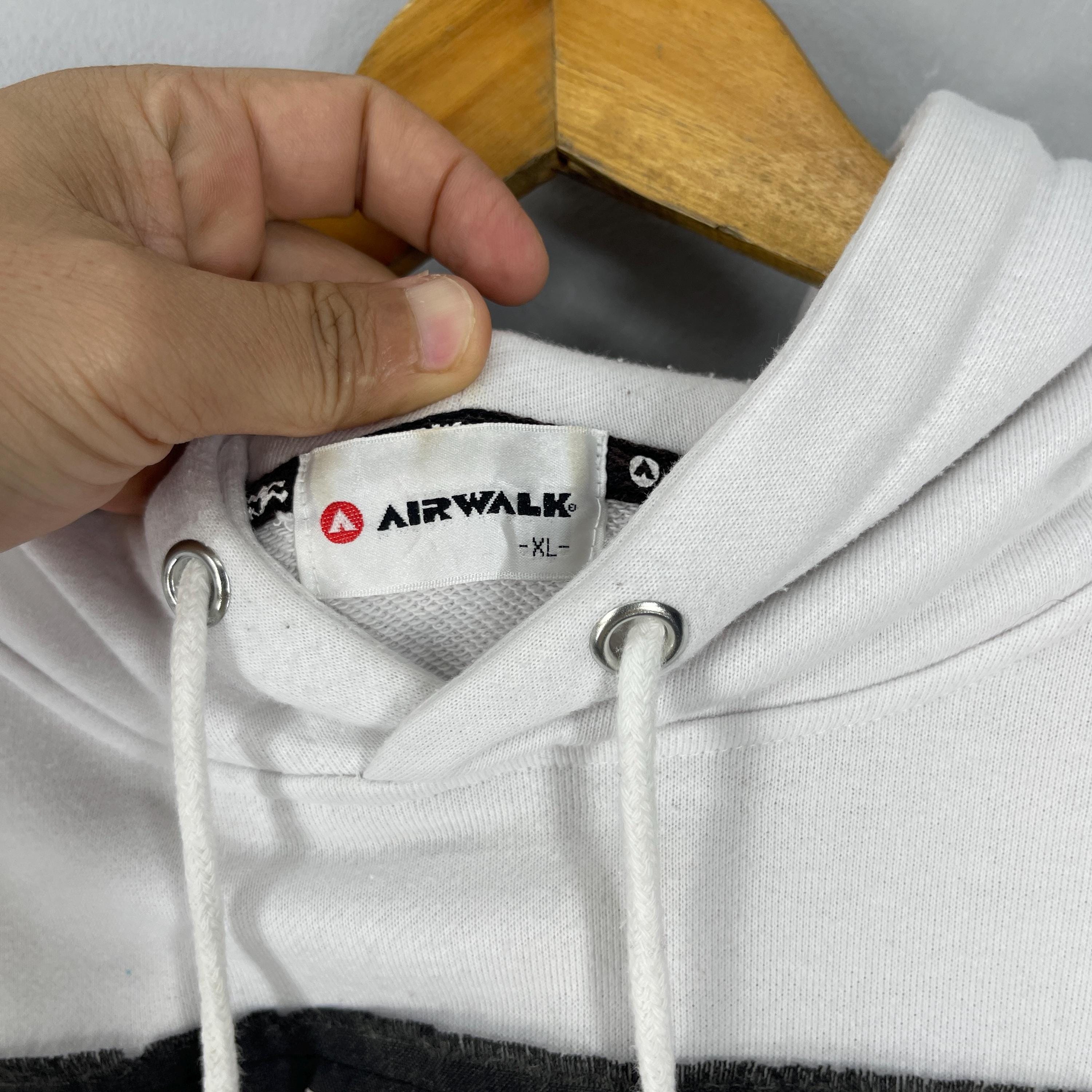Vintage Y2K AIRWALK Pullover Hoodie Large Airwalk Skateboarding 