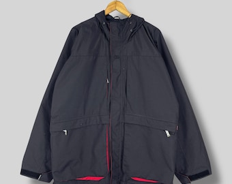 Chaqueta bomber de nieve vintage NEO BOZO, talla extragrande, años 90, nueva ropa de esquí Bozo, ropa deportiva para clima frío, parka negra pesada, chaqueta de esquí con capucha, talla XL