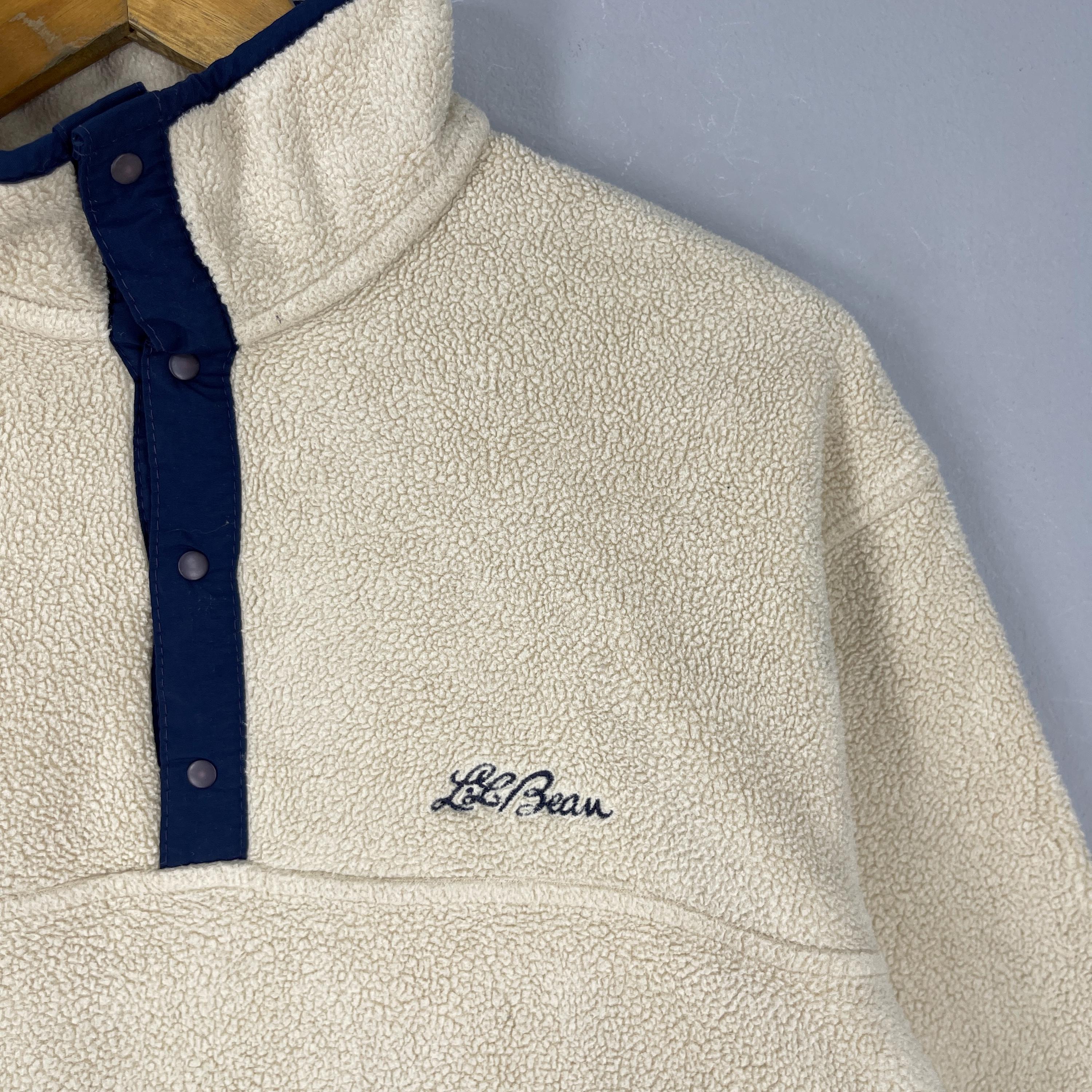 LL BEAN Half Button Fleece Medium Vintage 1990s LL Bean Sportswear
