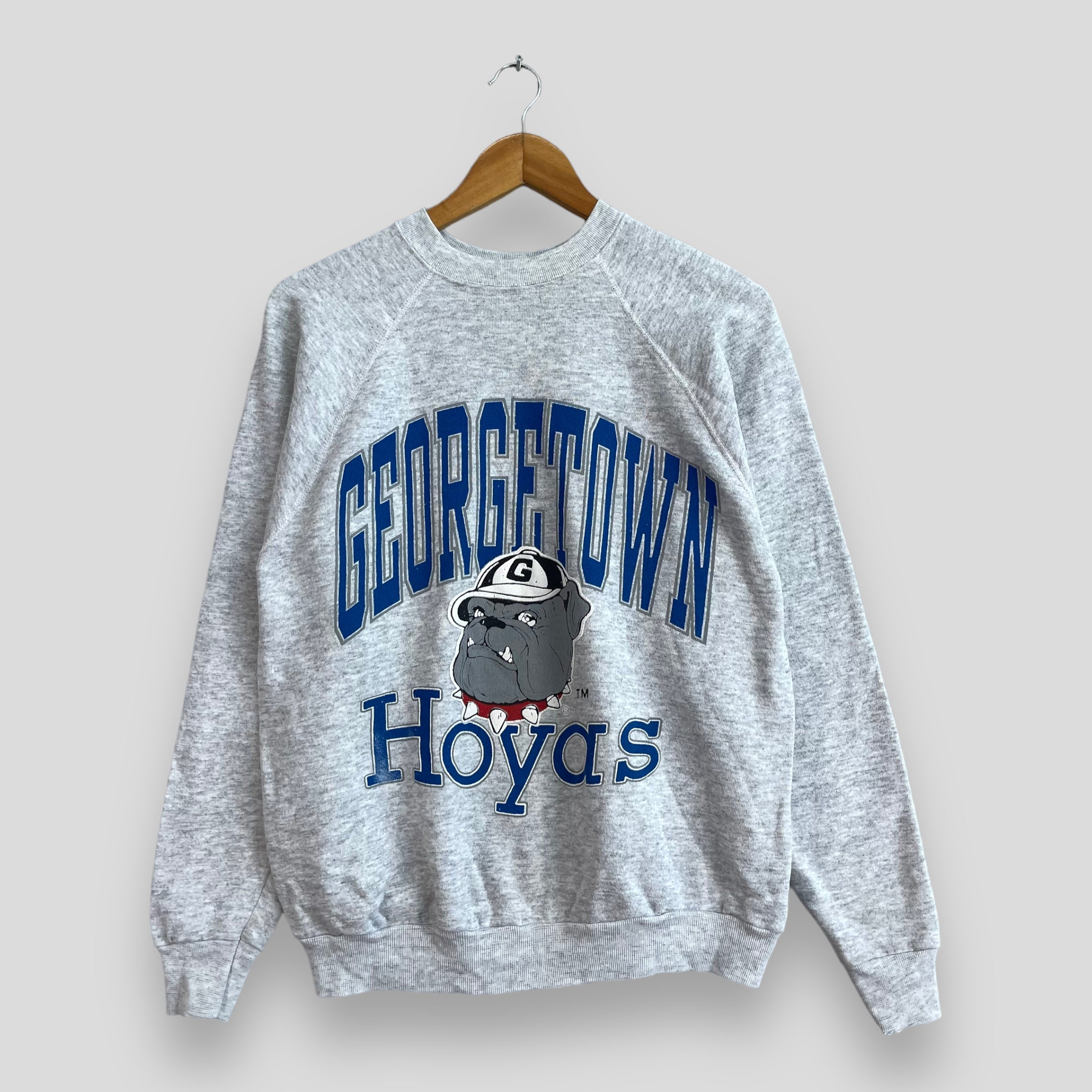Vintage GEORGETOWN Hoyas Sweatshirt Crewneck Medium 1990s Tultex 