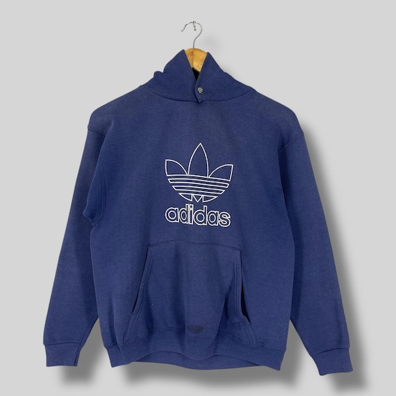 Vintage 1990s ADIDAS TREFOIL Pullover Hoodie Small Adidas Big Logo