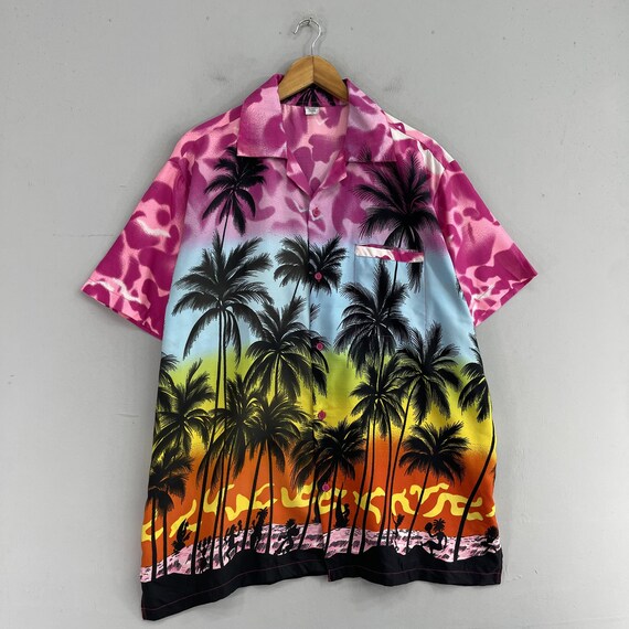 Vintage Y2K KING KAMEHA Hawaii Polyester Shirt Xl… - image 3