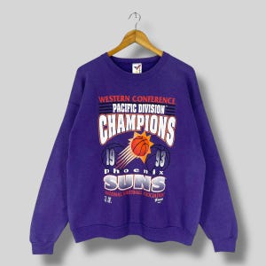 PHEONIX SUNS Nba Sweatshirt Large Vintage 1990s Artex Pacific Division Champions Printed Sportswear Suns Gray Crewneck Sweater Size L