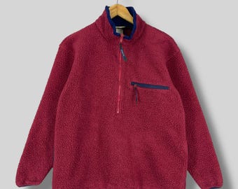 Vintage 90s Ll Bean Wool Jacket Skiwear Full Over Print Oversized