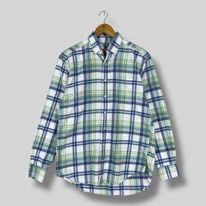 Vintage Y2K Vineyard Vines Flannel Shirt Small Plaid Checkered Tartan Multicolor Rustic Grunge Minimalist Boyfriend Shirt Button Up Size S