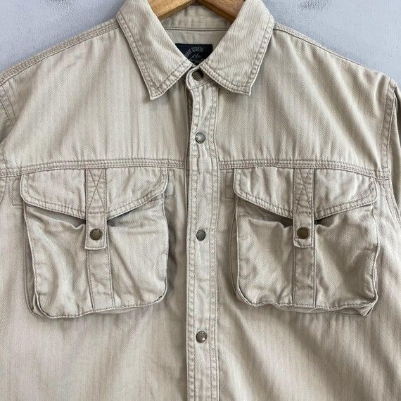 Vintage 1990s ANDARE SCHIETTI Denim Workers Shirt Medium Andare