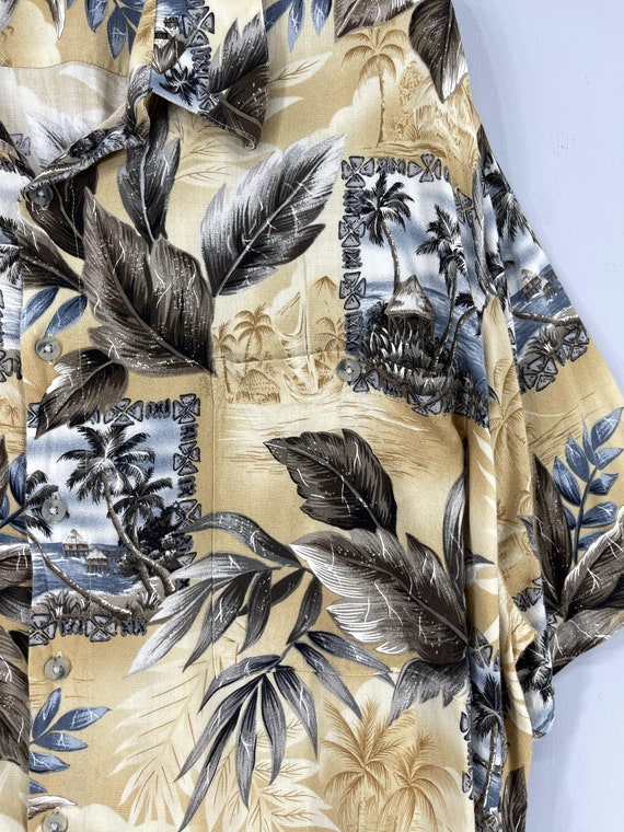 Vintage 90's Croft&Barrow Hawaii Rayon Shirt Xlar… - image 3