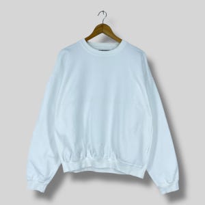 Vintage CHAPS RALPH LAUREN Plain White Sweatshirt Crewneck Medium Ralph Lauren Blank Sportswear Plain White Pullover Dirty Sweater Size M