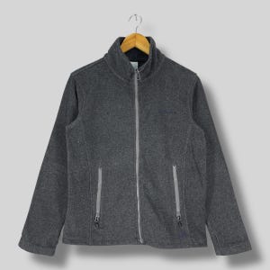 Vintage Y2K COLUMBIA Fleece Medium Columbia Sportswear Outdoor Cold Weather Coat Columbia Interchange Gray Fleece Jacket Zipper Size M