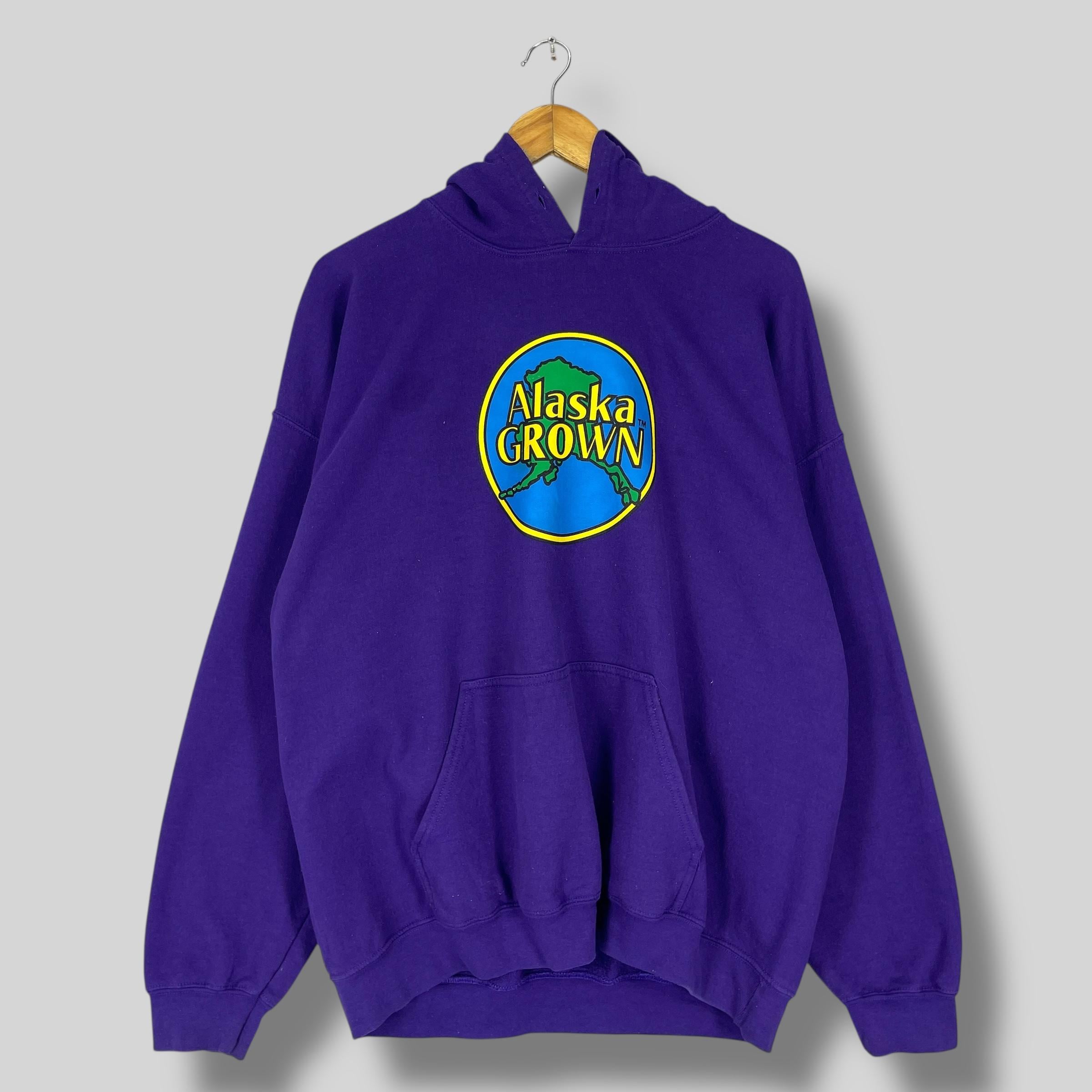 ALASKA Grown Pullover Hoodie Xlarge Vintage Y2K Gildan Retro 