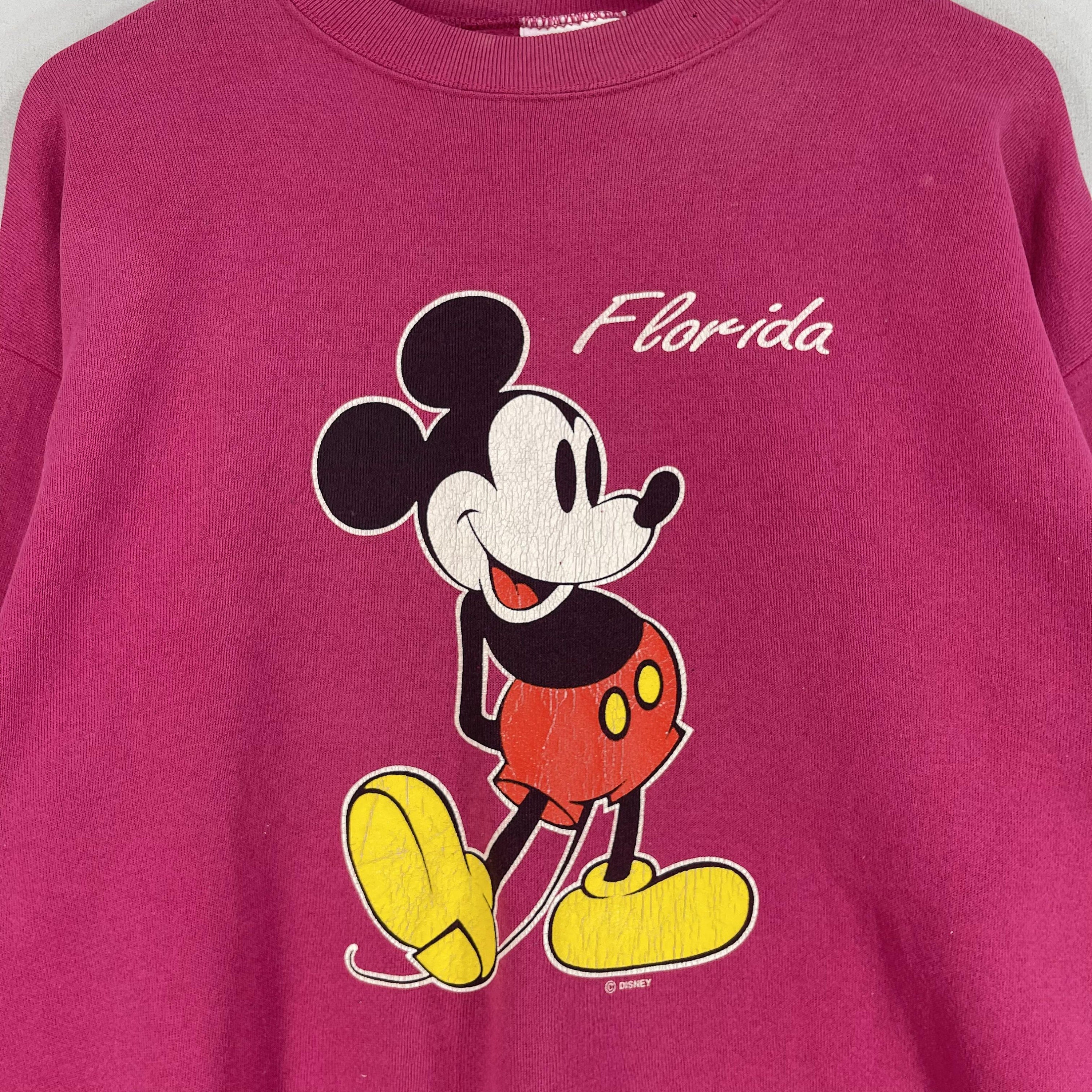 MICKEY MOUSE Sweatshirt Crewneck Large Vintage 1990's Velva Sheen