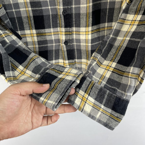 Vintage 1990s Plaid Tartan Flannel Medium Checker… - image 7