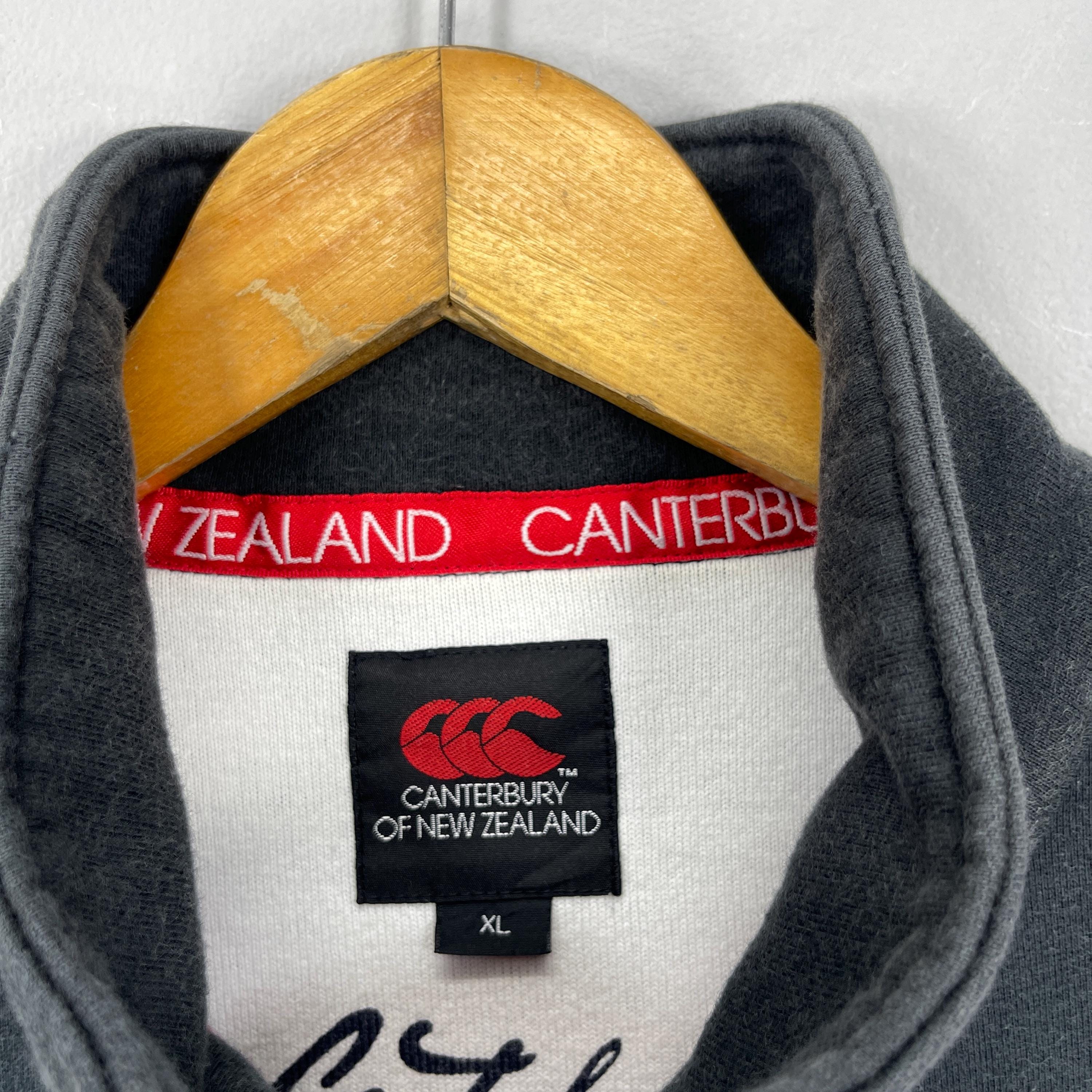 Vintage CANTERBURY New Zealand Rugby Half Zipper Sweater Xlarge