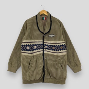 GIANNI VALENTINO Parka Jacket Large Vintage 90&#39;s Valentino Italy Abstract Stripes Casual Style Cold Weather Valentino Warmer Jacket Size L