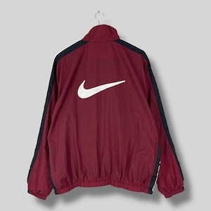 Vintage 90&#39;s NIKE Swoosh Jacket Xlarge Nike Sportswear Multicolor Windbreaker Jacket Nike Air Sport Streetwear Light Zipper Jacket Size XL
