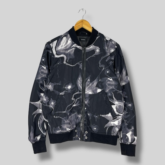 Vintage DIESEL Bomber Jacket Small Diesel Black J Blondes Floral