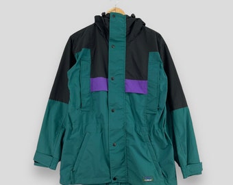 Chaqueta cortavientos vintage LL BEAN Parka pequeña LL Bean Sportswear Chaqueta multicolor para exteriores Chaqueta con capucha LL Bean Sunbuster para mujer Talla S