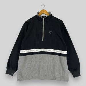 Vintage 1990s MCM Legere Half Zipper Sweater Large Mode Creation Munchen Streetwear Jumper Mcm Otc Colorblock Pullover Sweatshirt Size L