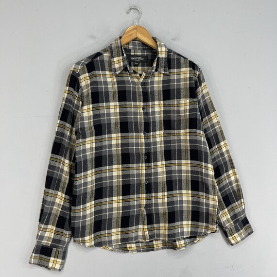 Vintage 1990s Plaid Tartan Flannel Medium Checker… - image 4