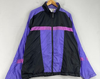 ヴィンテージ 1990 年代 PUMA マルチカラー ウィンドブレーカー