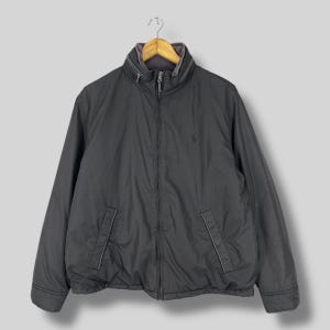 POLO RALPH LAUREN Puffer Jacket Large Vintage 90s Ralph Lauren Pony Sportswear Cold Weather Jacket Polo Black Zipper Softshell Jacket Size L