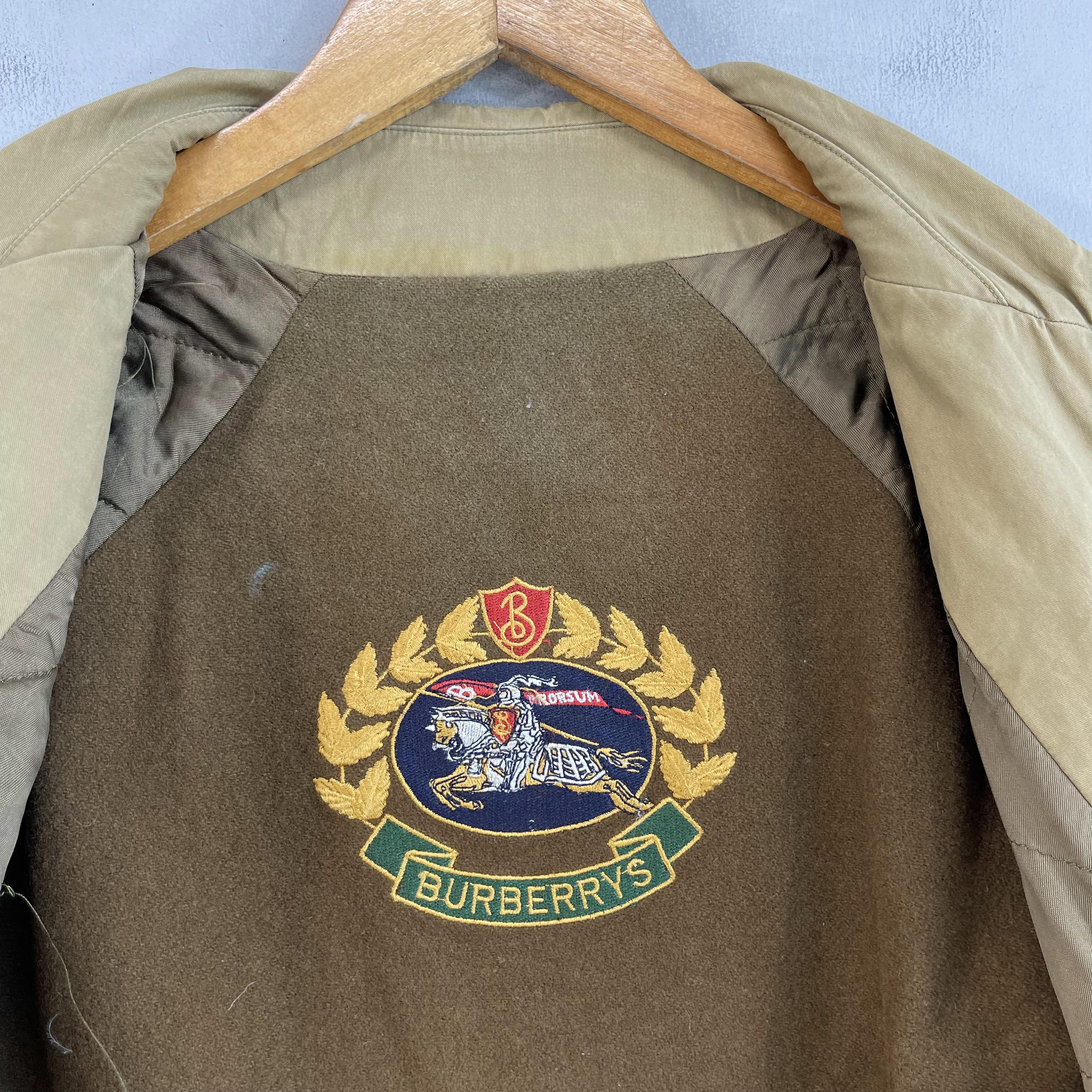 Vintage 90s BURBERRYS England Wool Harrington Jacket Large 