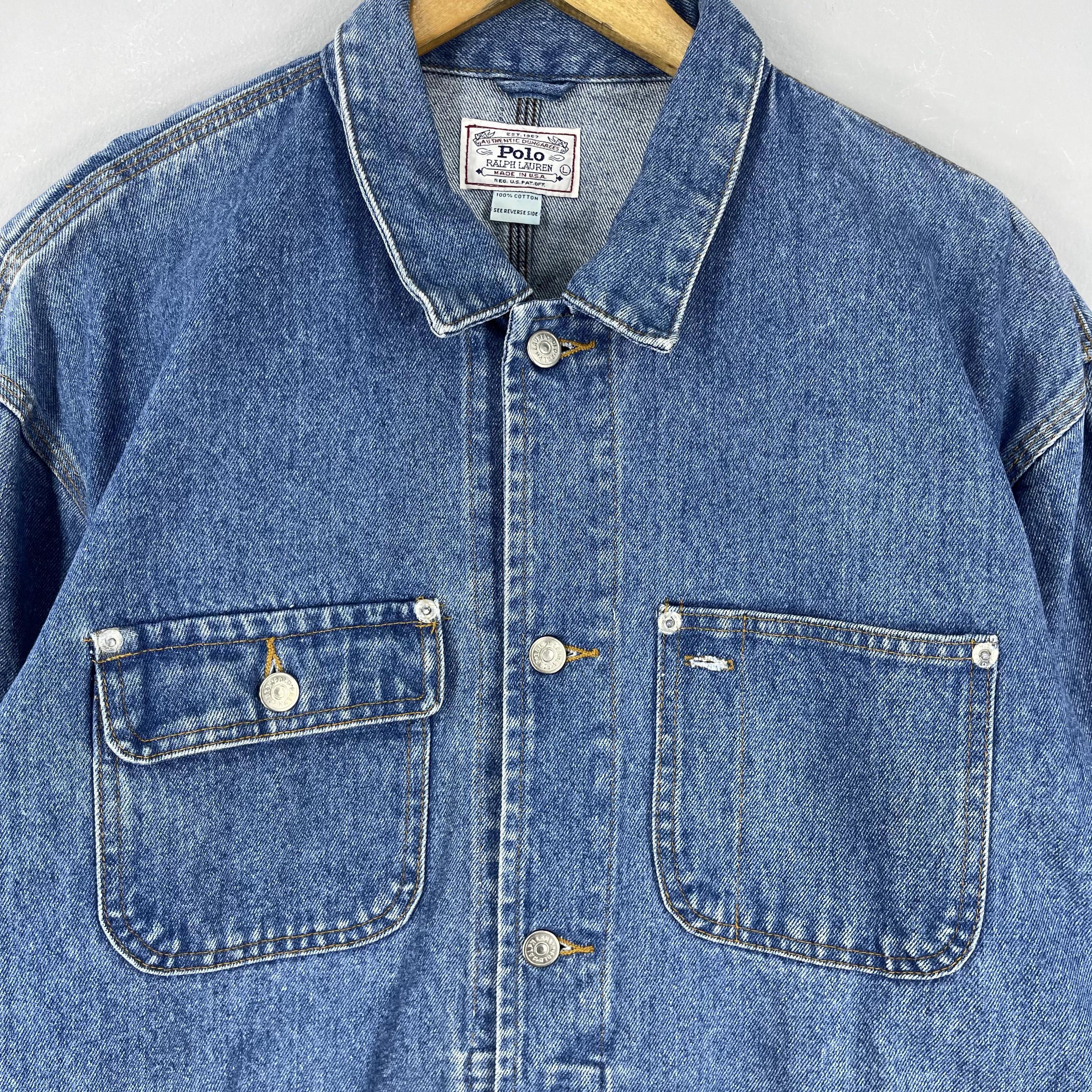 Polo RALPH LAUREN Type 2 Denim Jacket Large Vintage 1990s