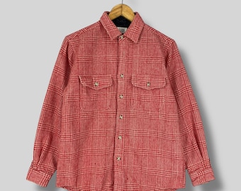 50s Vintage Wool Cotton Flannel Skipper Wilson Brothers Plaid