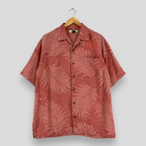 TOMMY BAHAMA Hawaii Shirt Small Vintage Y2K Honolulu Beach Tropical Flower Surfing Guam Sunwear Buttondown Aloha Wear Silk Shirt Size S