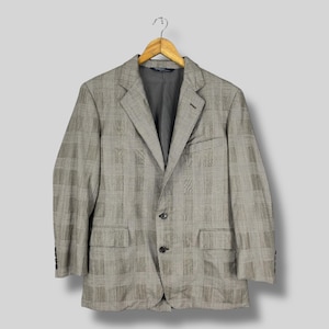 Blazer de lana POLO RALPH LAUREN vintage de los años 90, chaqueta informal de tartán con estampado de pata de gallo y cuadros pequeños de Ralph Lauren, botones para mujer, talla S