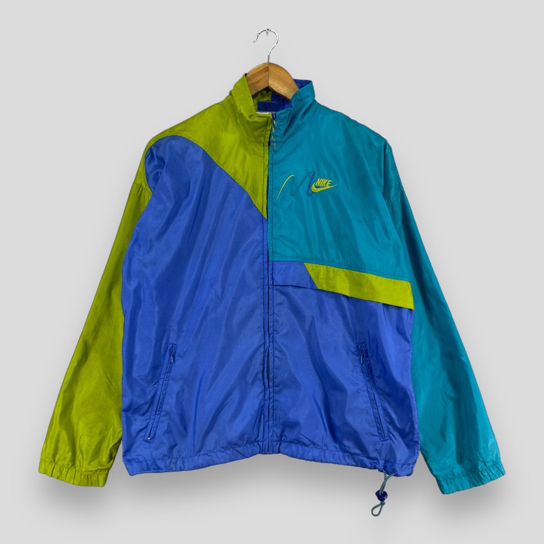 Vintage NIKE Multicolor Jacket Windbreaker Medium 90s Nike Swoosh
