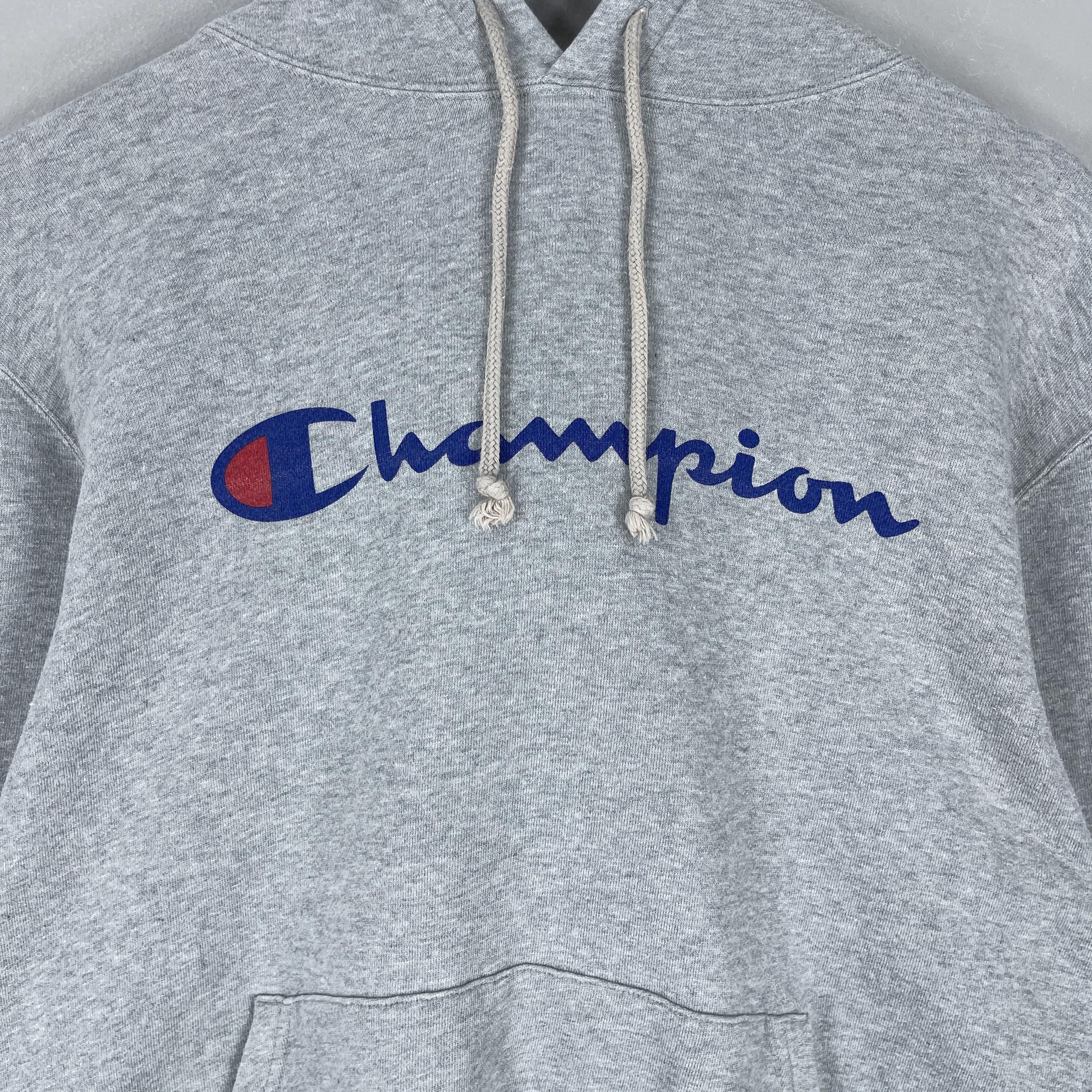 CHAMPION Pullover Hoodie Medium Vintage Y2K Champion Big Logo 