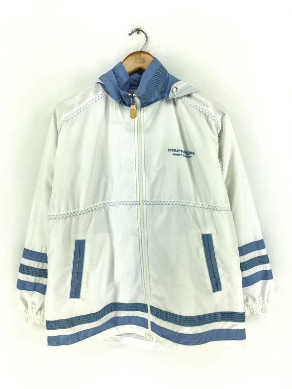 Vintage 1990s COURREGES Jacket Hoodie Medium Courr