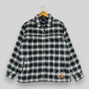 90s vintage ombre shadow check jacket