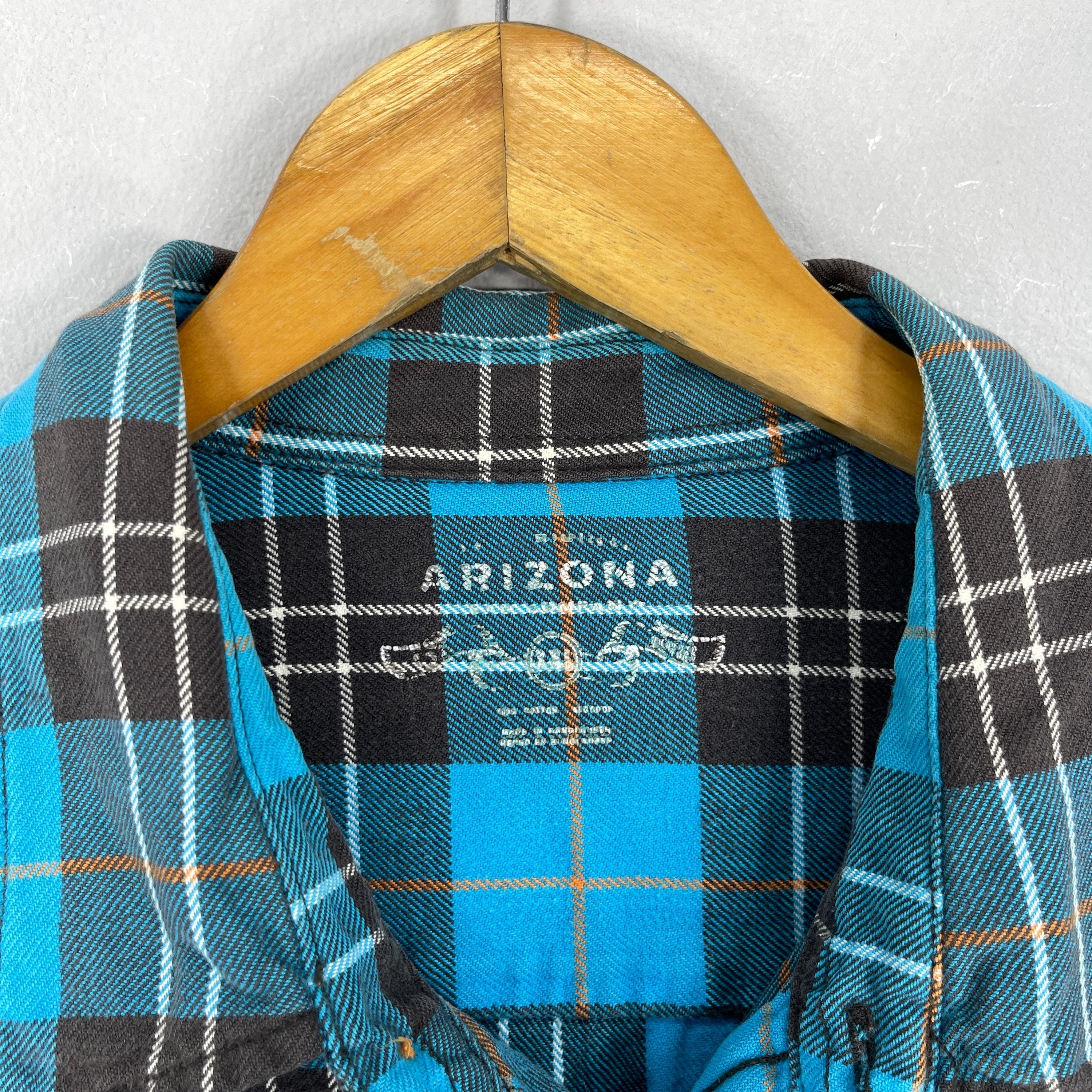 Chemise En Flanelle Bleue Arizona Taille S - Occasion Très Bon état - Homme