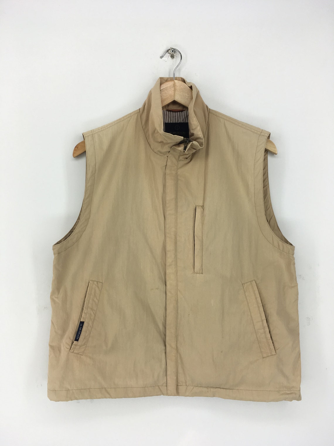 Vintage 90's ALAIN DELON Vest Jacket Medium Alain Delon | Etsy