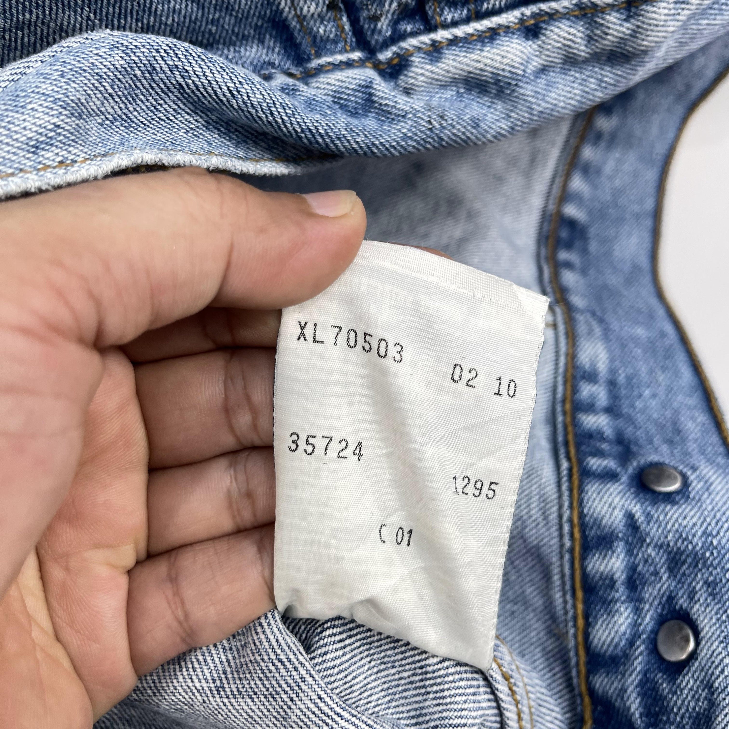 90'S Levi's 70503-0213 Denim Jacket, Men's XL, Vintage cotton blue type Vintage Second Hand
