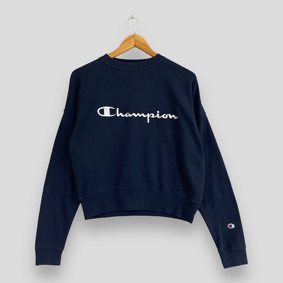 CHAMPION Crop Top Sweater Medium Vintage 1990s Ch… - image 1