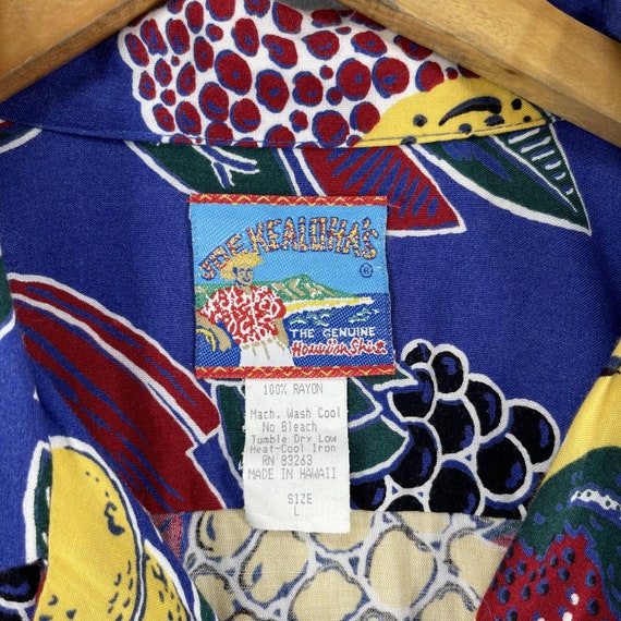 JOE KEALOHA Rayon Hawaii Shirt Large Vintage 90's… - image 5