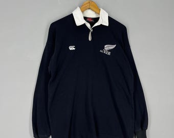 Canterbury ALL BLACKS ラガーシャツ Mサイズ(2046) Vintage 90s