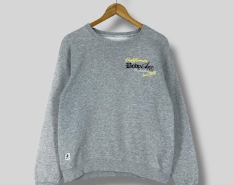 BODY GLOVE Crewneck Sweatshirt Medium Vintage Y2K Body Glove California Beach Surfing Spellout Embroidery Body Glove Gray Sweater Size M