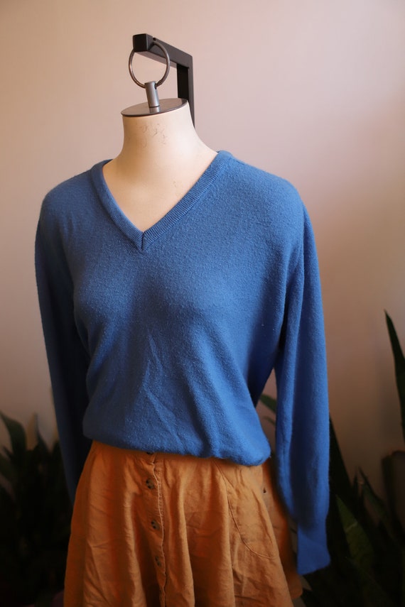 Vintage 1960s 70s Jantzen soft blue pullover long… - image 4