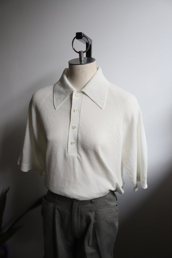 white 60s polo shirt - Gem