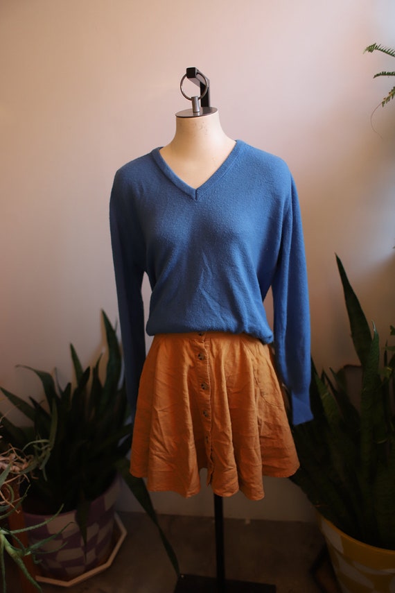 Vintage 1960s 70s Jantzen soft blue pullover long… - image 3