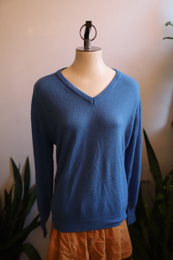 Vintage 1960s 70s Jantzen soft blue pullover long… - image 5