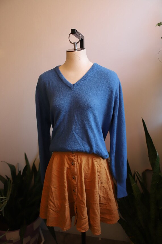 Vintage 1960s 70s Jantzen soft blue pullover long 