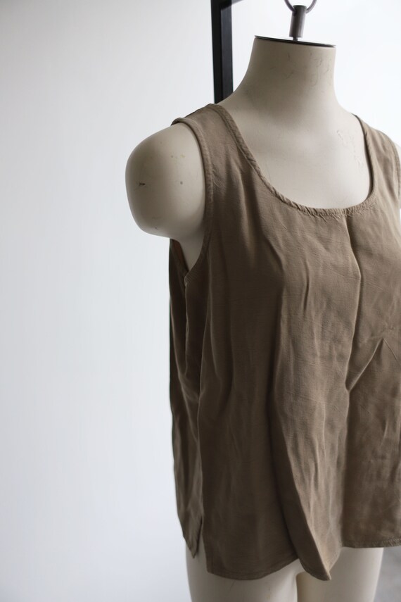 Vintage 1990s y2k Tianello sleeveless tencel tank… - image 3