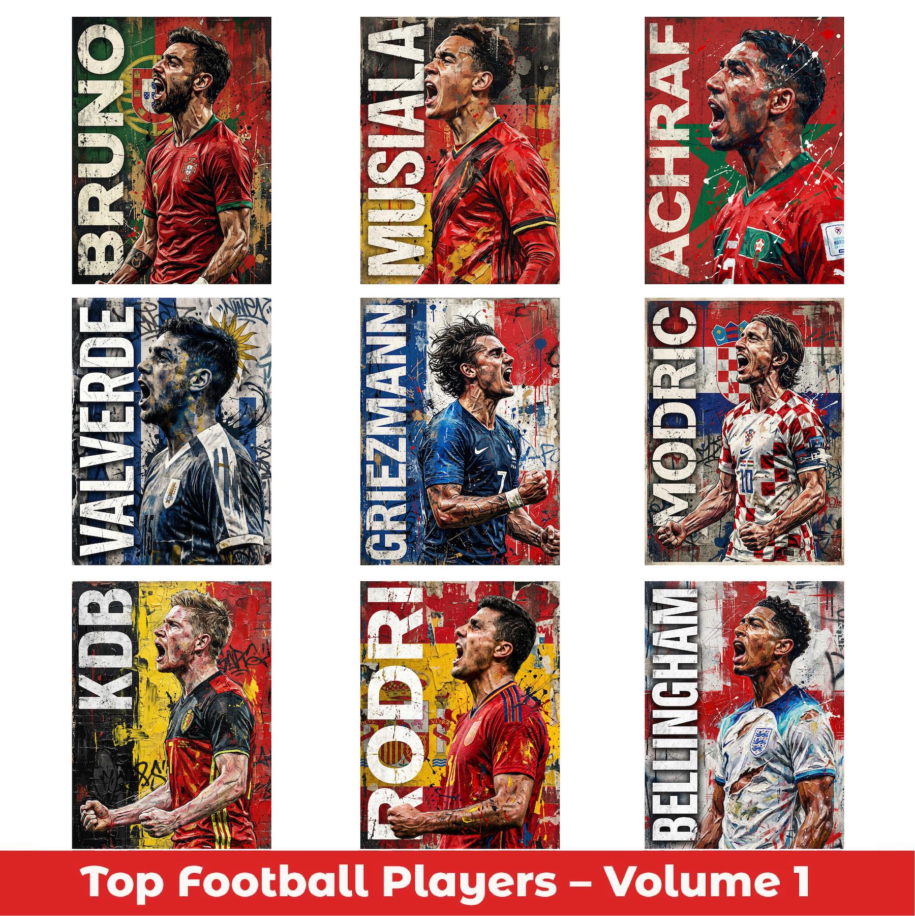 トップサッカー選手 – 第1巻 | 20選手セット | デジタルダウンロード